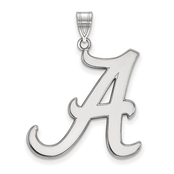 Sterling Silver U. of Alabama XL Initial A Pendant